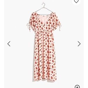 Madewell Tie sleeve midi dress / countryside bloom